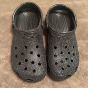 Women’s black sparkle crocs size 11